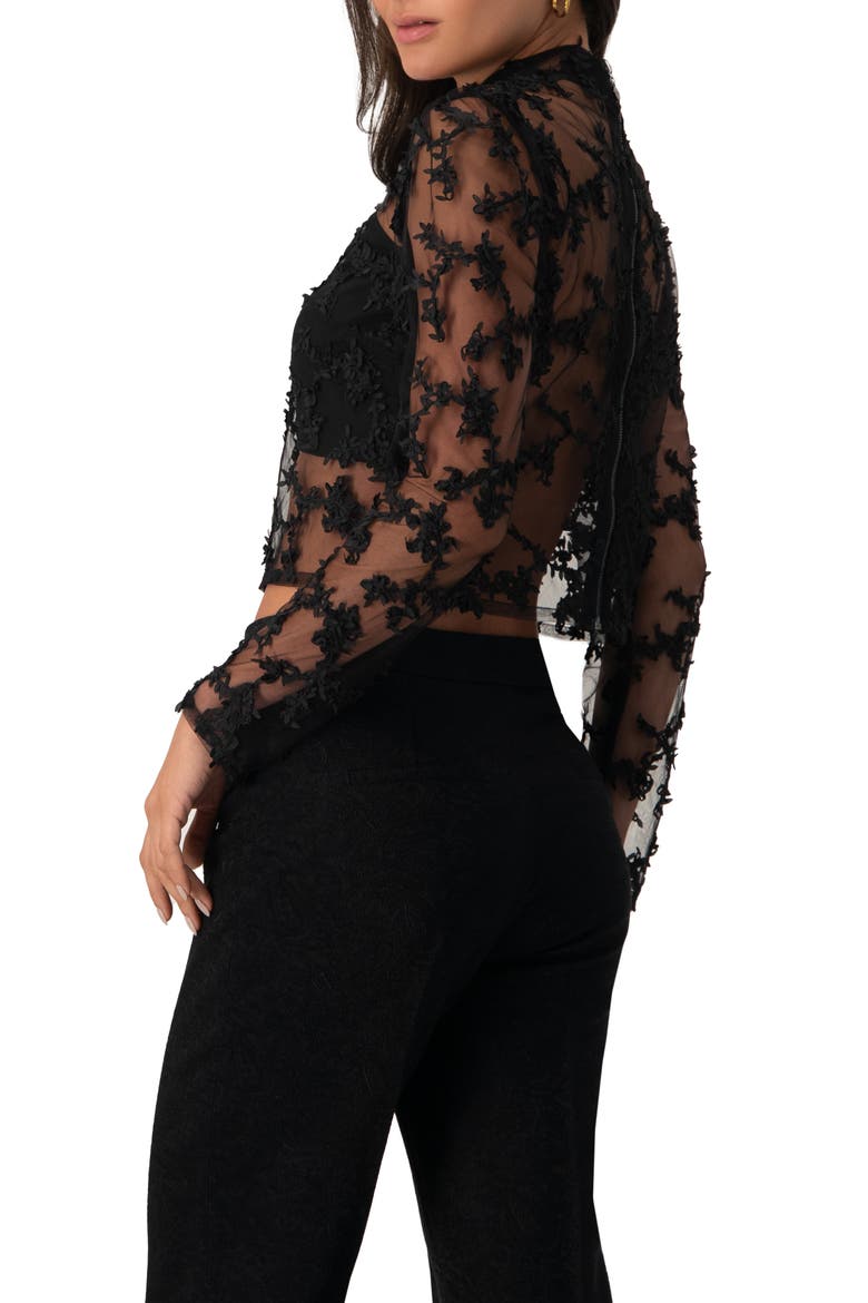 Textured Straight Blouse, Alternate, color, Black