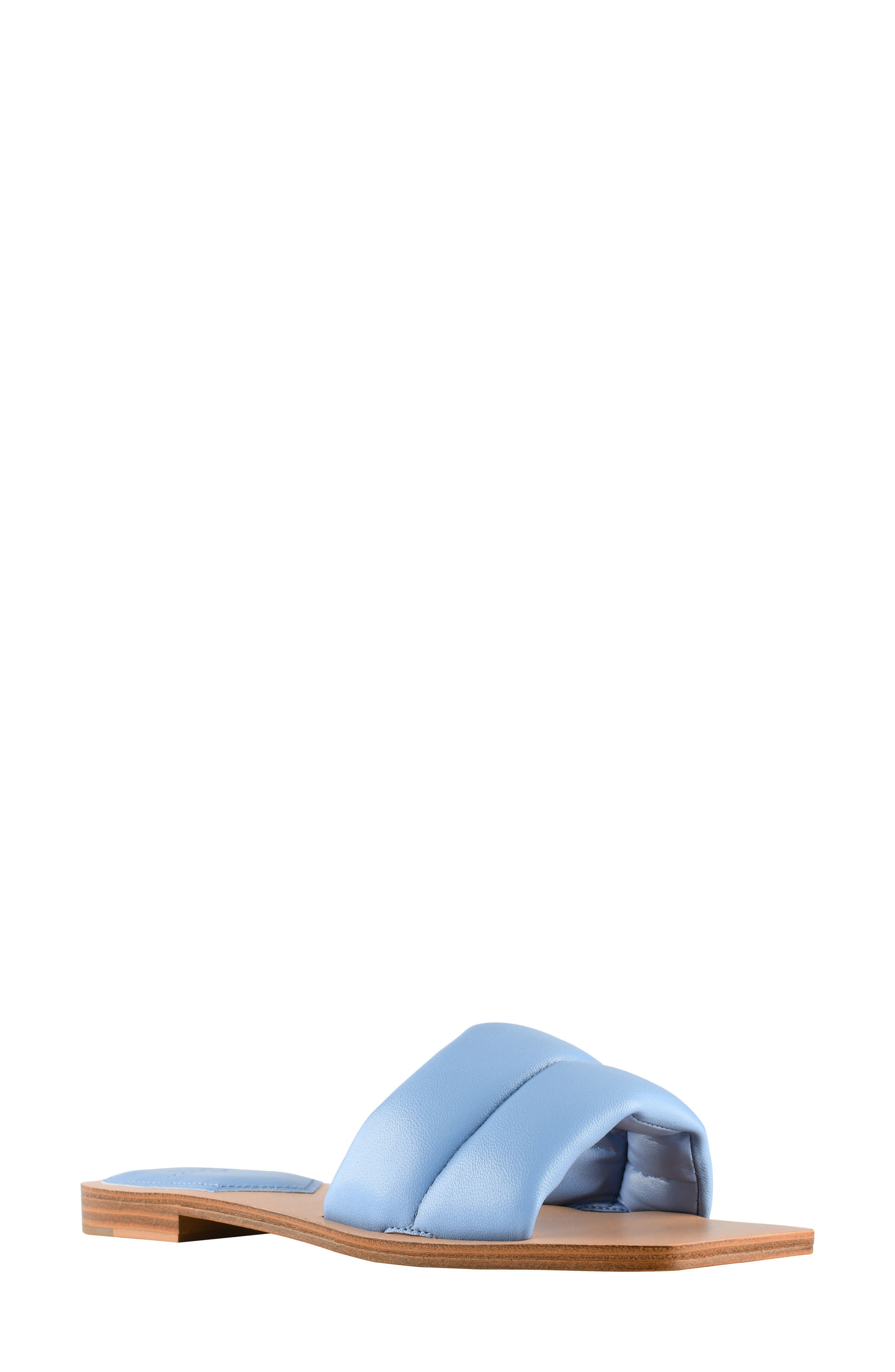 Ralla Slide Sandal, Main, color, BLUE LEATHER