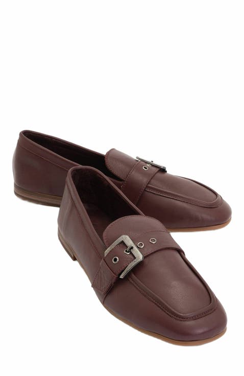 Jade Leather Flat Loafers (Women)