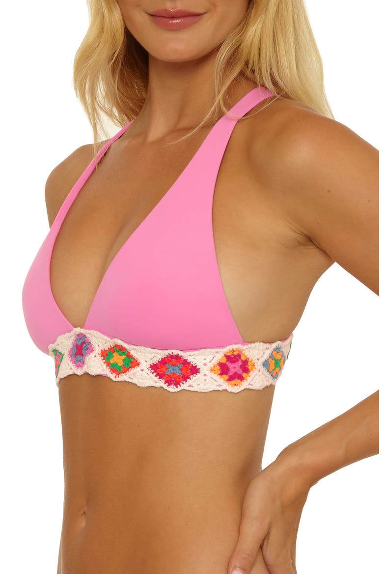 1969 Halter Triangle Swim Top, Alternate, color, PINKIE