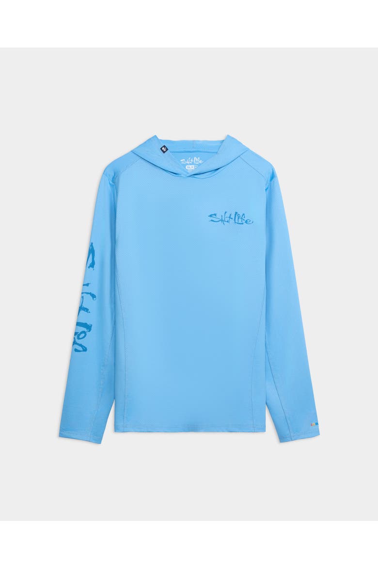 Upwell 2.0 Perforated Hoodie, Main, color, Azure Blue