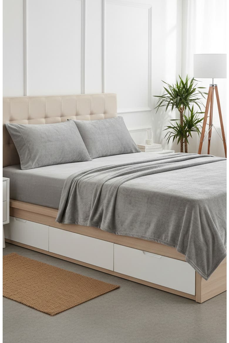 Microplush Ultra Premium Sheet Set, Alternate, color, GRAY