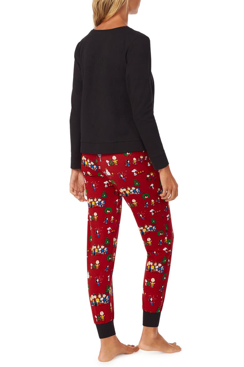 Peanuts Henley Pajamas, Alternate, color, PEANUTS WINTER FUN