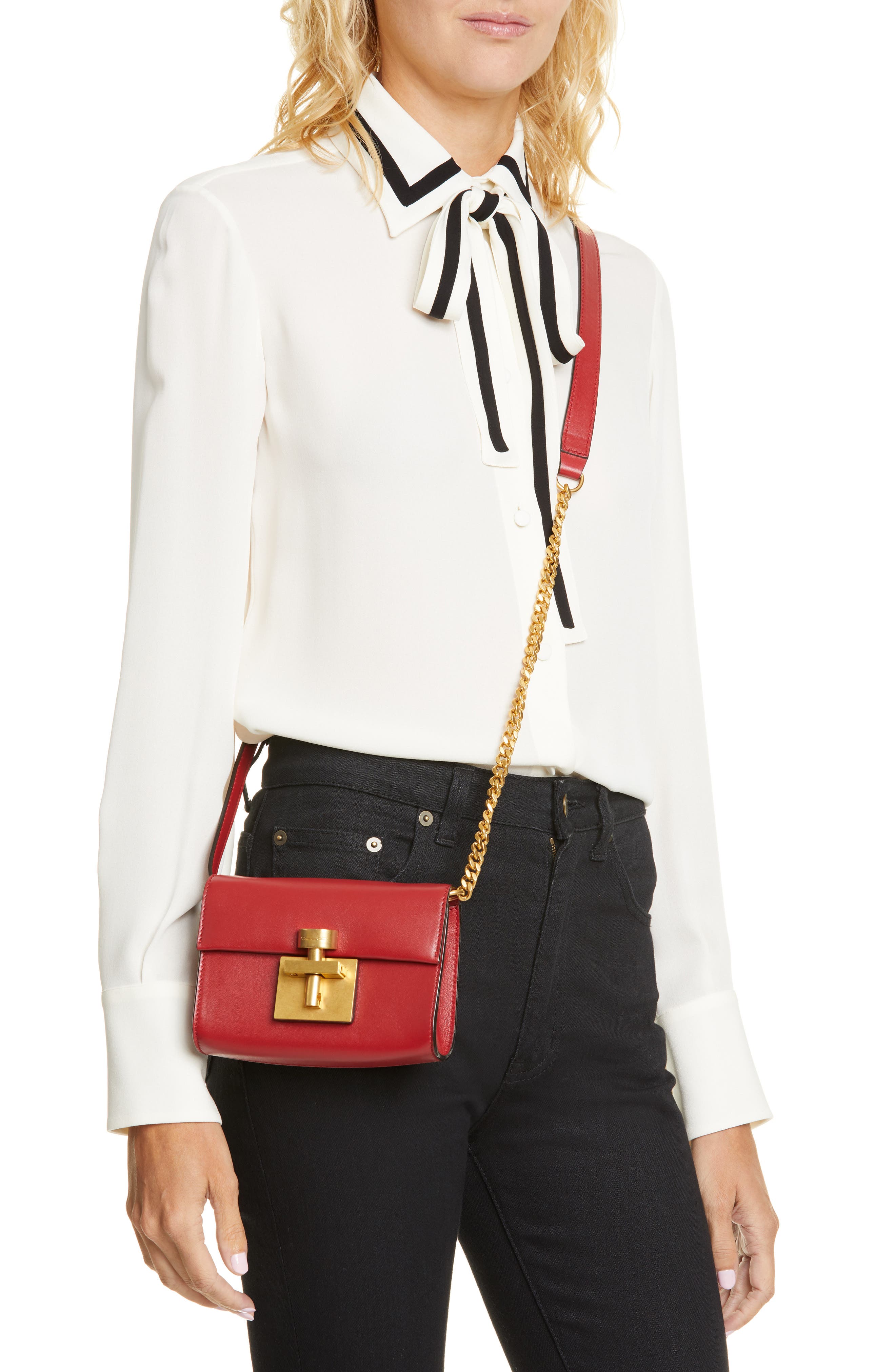 Oscar de la Renta Alibi Leather Belt Bag, Alternate, color, 