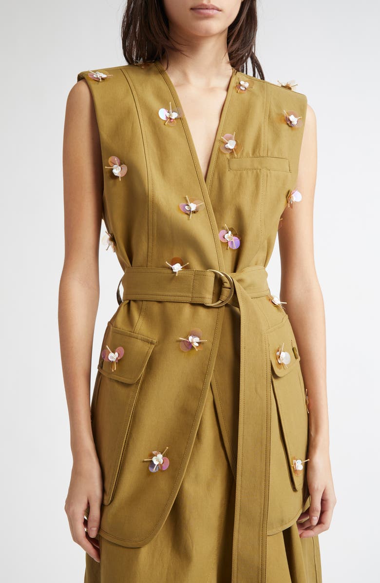 Ulla Johnson Twyla Floral Appliqué Vest, Alternate, color,