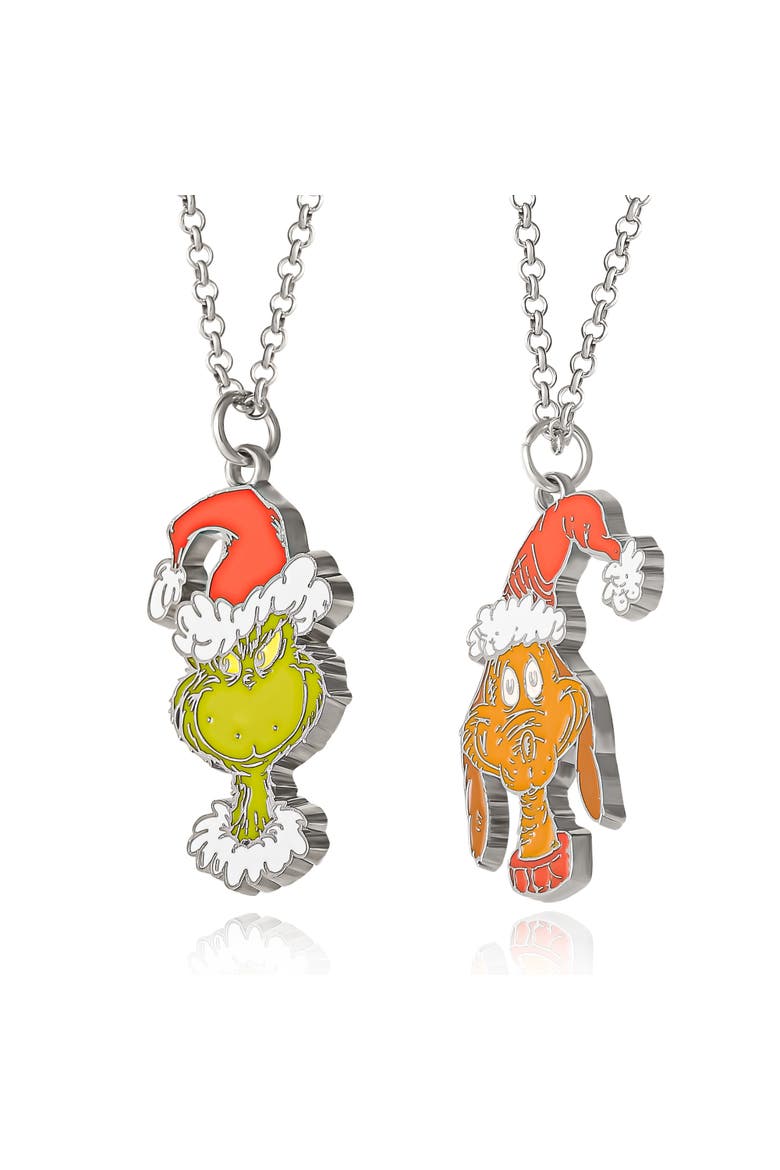 The Grinch and Max Pendant BFF Necklace for 2, 16"+3", Alternate, color, Multi