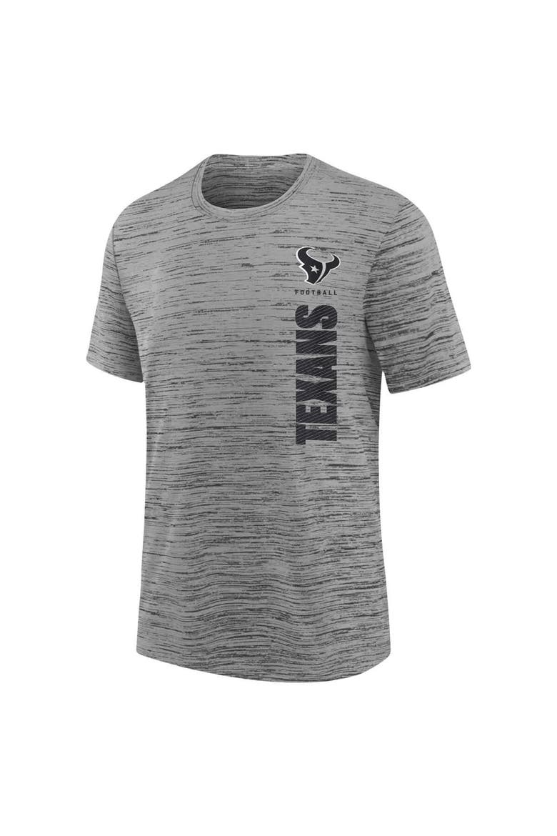 Youth Nike Heather Charcoal Houston Texans Sideline Velocity Performance T-Shirt, Alternate, color, Heather Charcoal