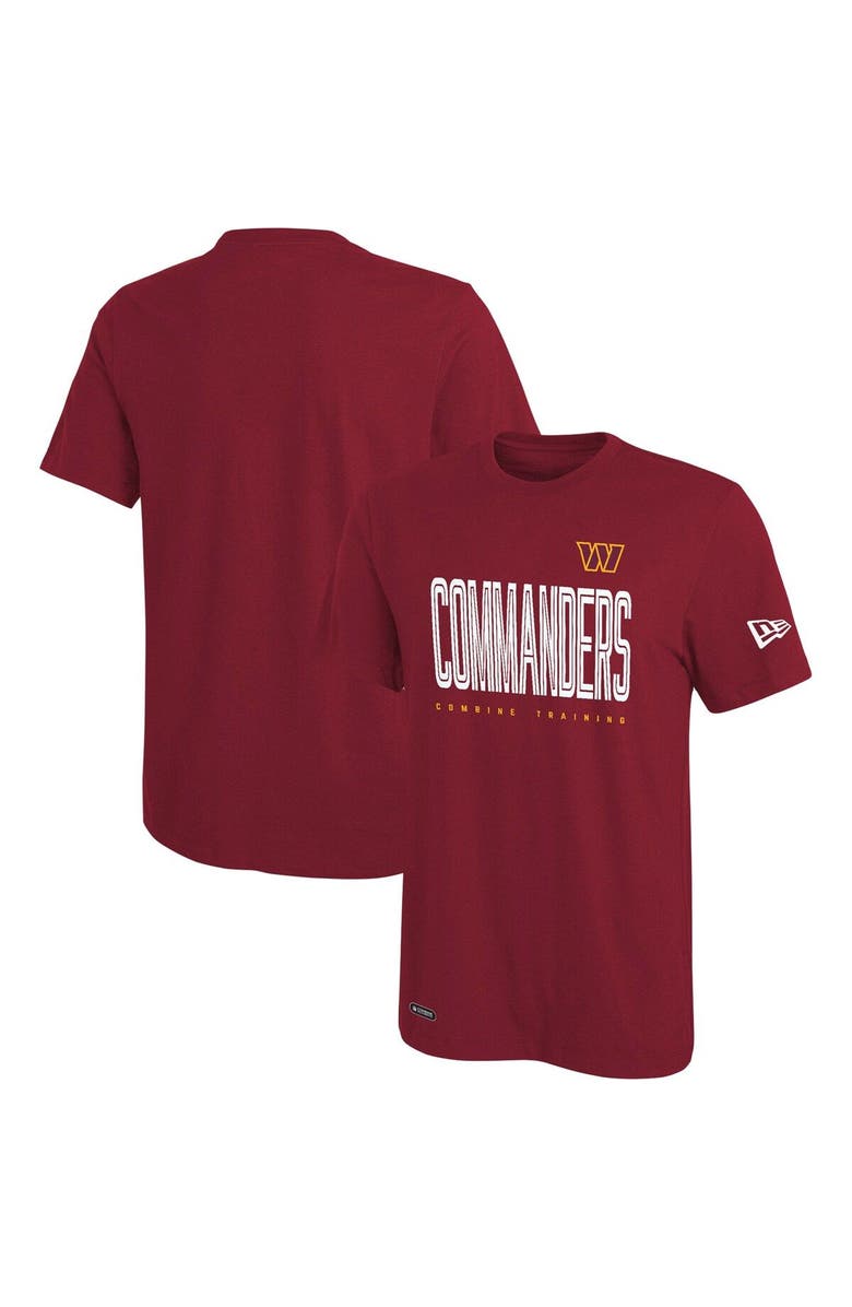 New Era Men's New Era Burgundy Washington Commanders Combine Authentic Training Huddle Up T-Shirt, Main, color, 