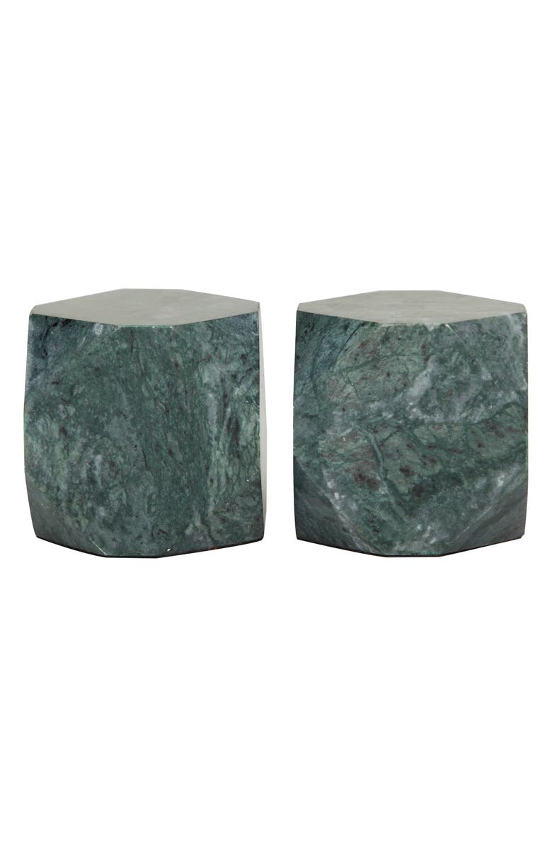 COSMO BY COSMOPOLITAN Gray Marble Block Geometric Bookends, Main, color, 