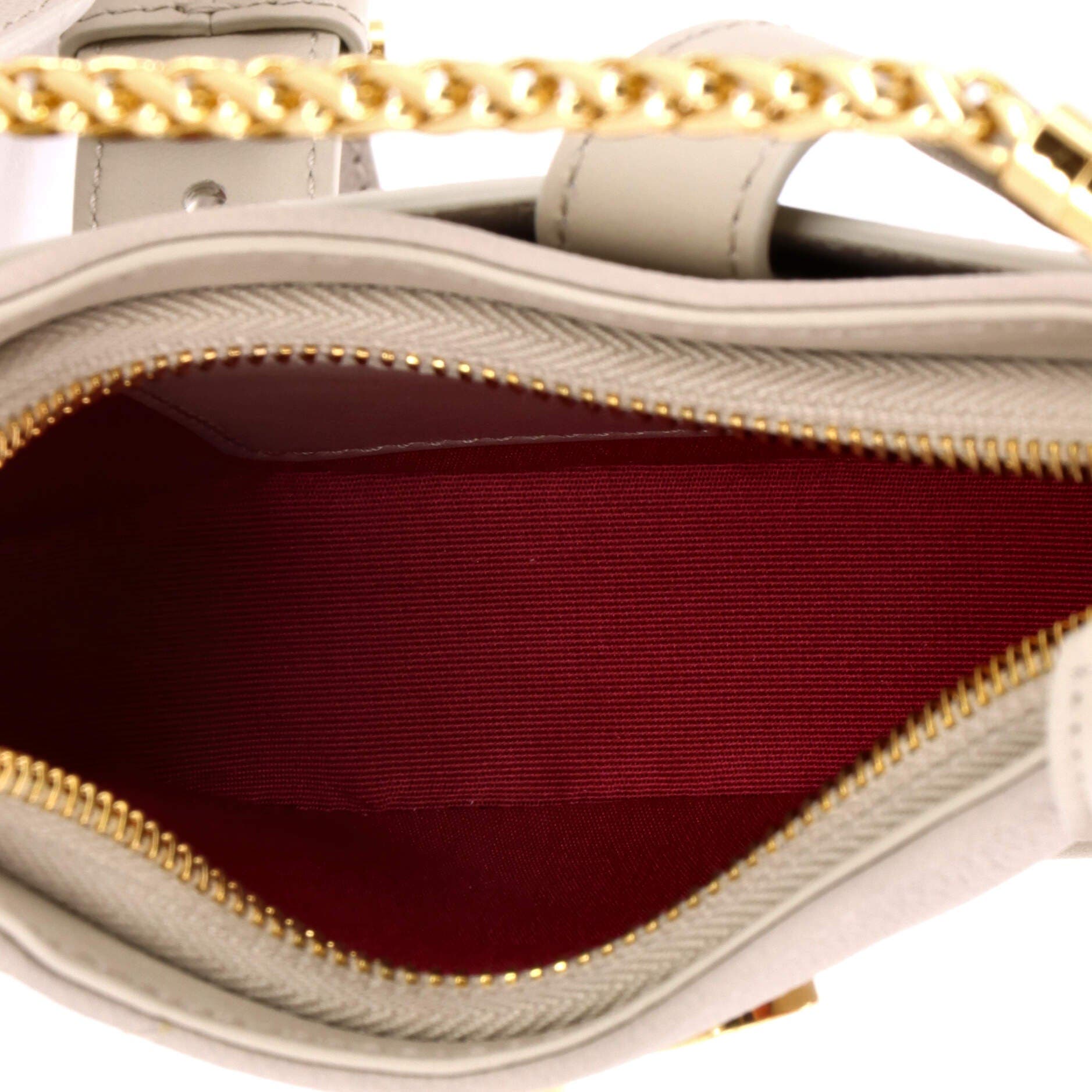Serpenti Ellipse Crossbody Bag Leather Mini, Alternate, color, White