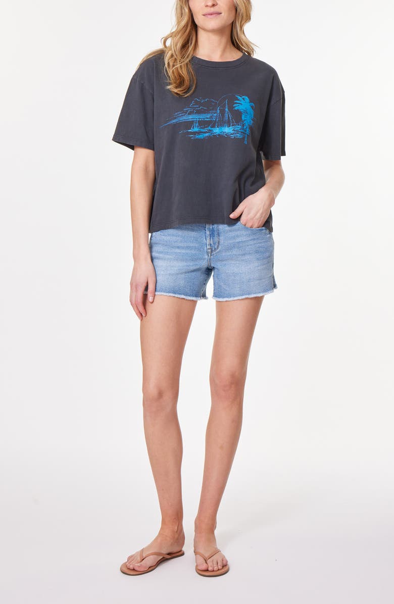 C & C California Toni Boxy Cotton Crop Tee, Alternate, color,