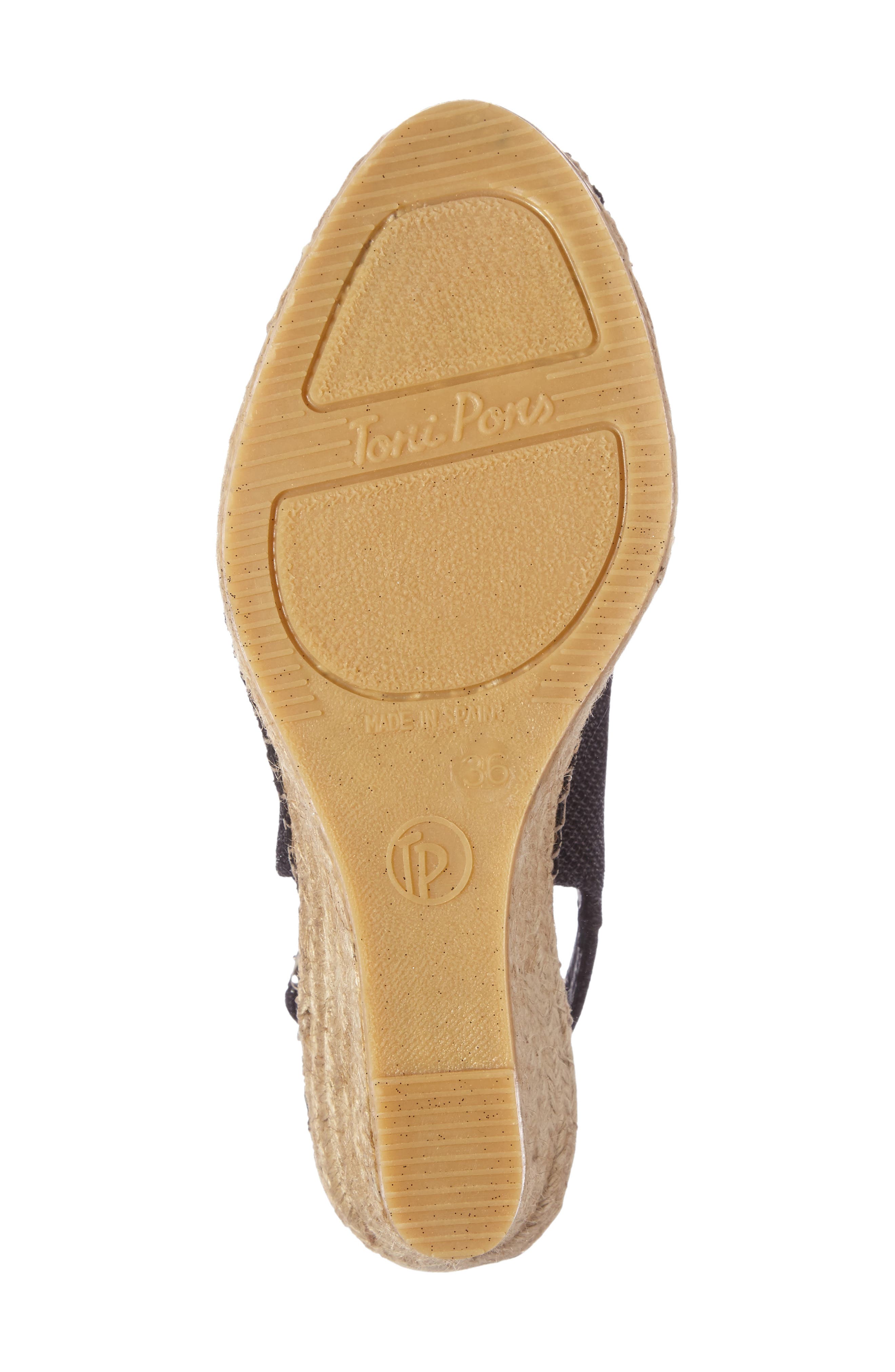 Toni Pons Calafell Slingback Wedge Espadrille, Alternate, color, Black Fabric