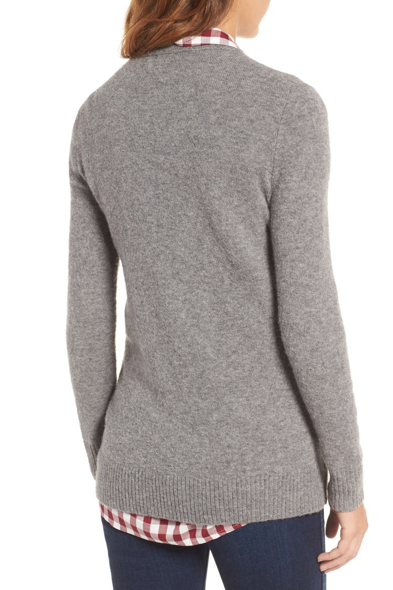 Cozy Boyfriend Cardigan, Alternate, color, HEATHER MEDIUM GREY