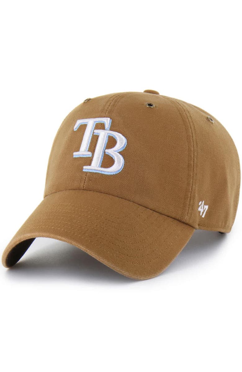 CARHARTT X 47 Men's Carhartt x '47  Brown Tampa Bay Rays Clean Up Adjustable Hat, Main, color, 