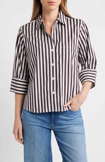 Madewell Easy Y-Neck Poplin Button-Up Shirt