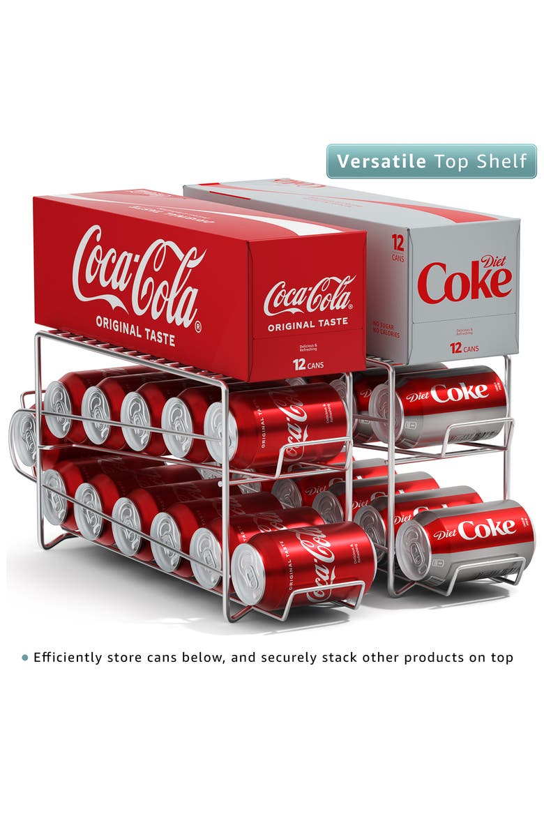 Set of 2 Can Dispenser Racks, Alternate, color, SILVER