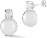 CHLOE AND MADISON Cubic Zirconia Ball Drop Earrings