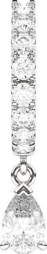HauteCarat Lab Created Diamond Drop Huggie Hoop Earrings