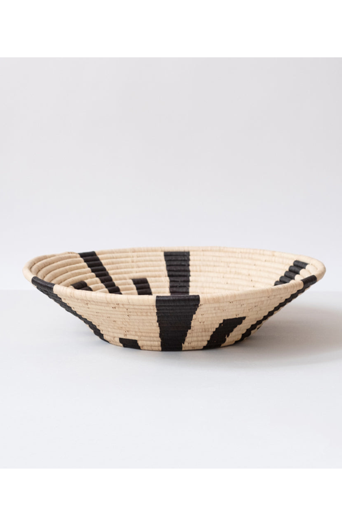 Maadili Collective Large Warp Speed Basket In Black & Natural Fiber