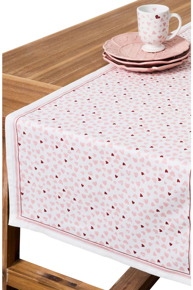 Love You More Table Runner, Alternate, color, PINK