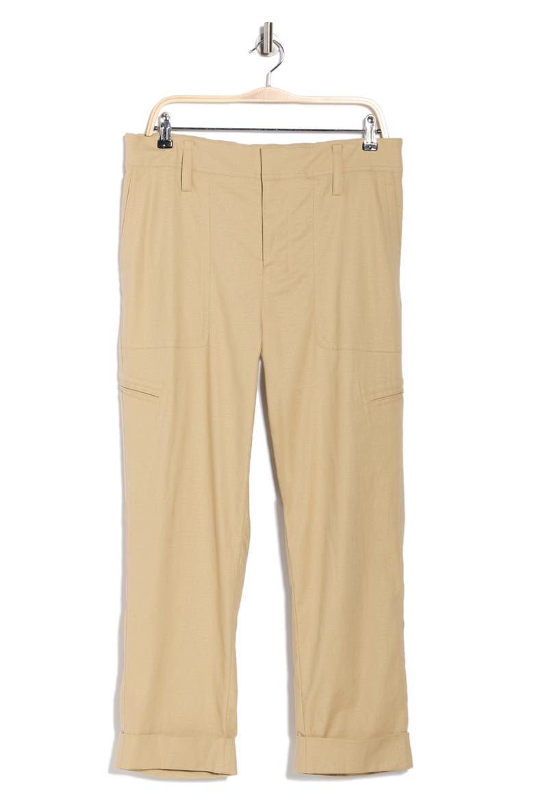 Linen Blend Utility Pants, Main, color, CLIFF SIDE
