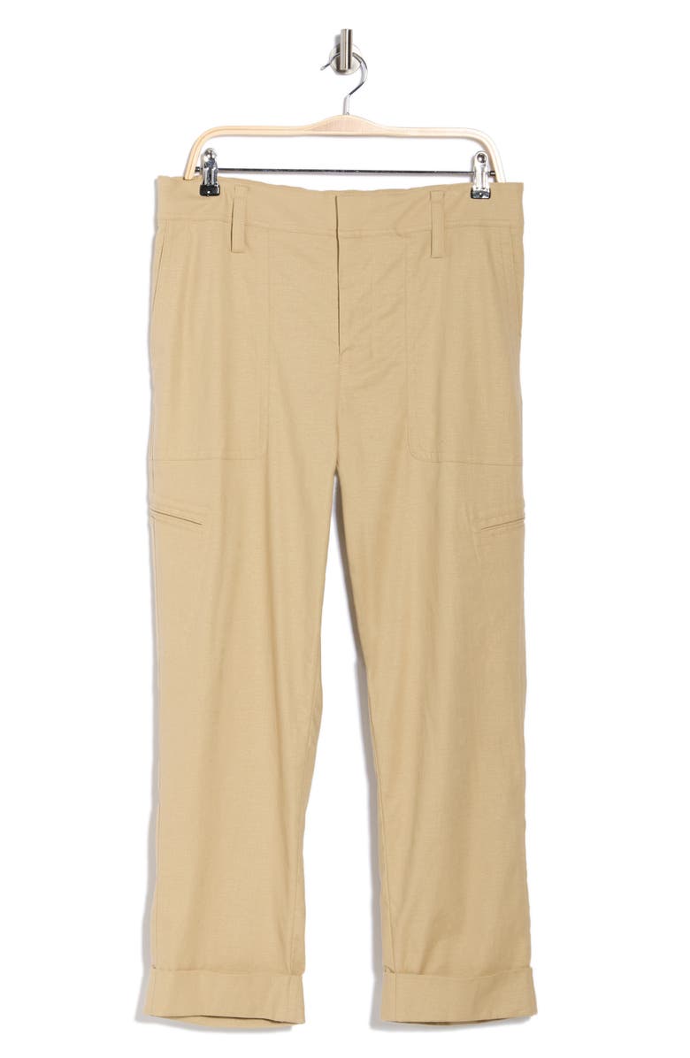 Vince Linen Blend Utility Pants, Main, color, Cliff Side
