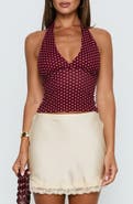 Princess Polly Whimsy Polka Dot Halter Top