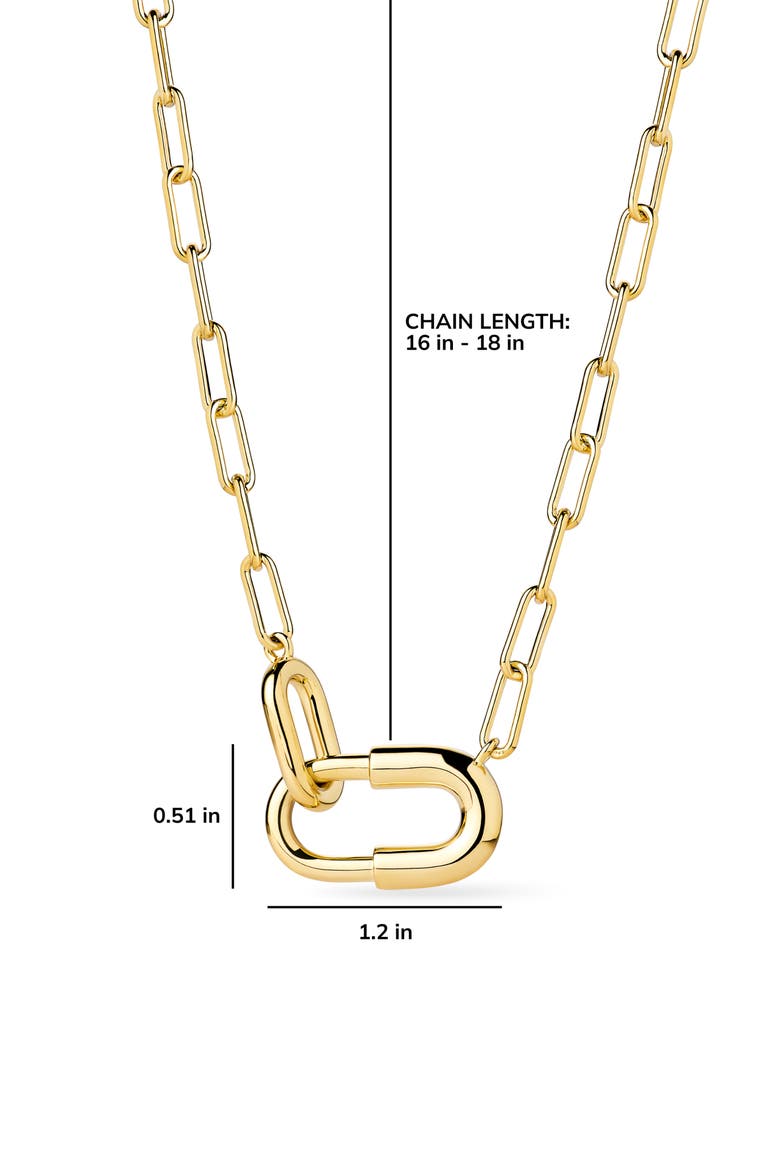 Blake U-Link Pendant Necklace, Alternate, color, GOLD