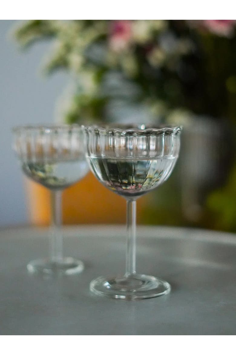 Kira Stemware Coupes - Set of 2, Alternate, color, Clear