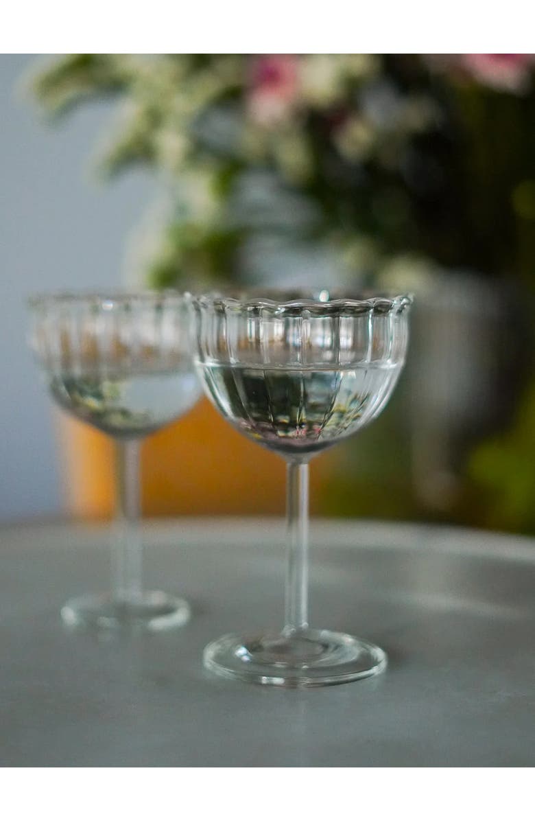 Fleck Kira Stemware Coupes - Set of 2, Alternate, color, Clear