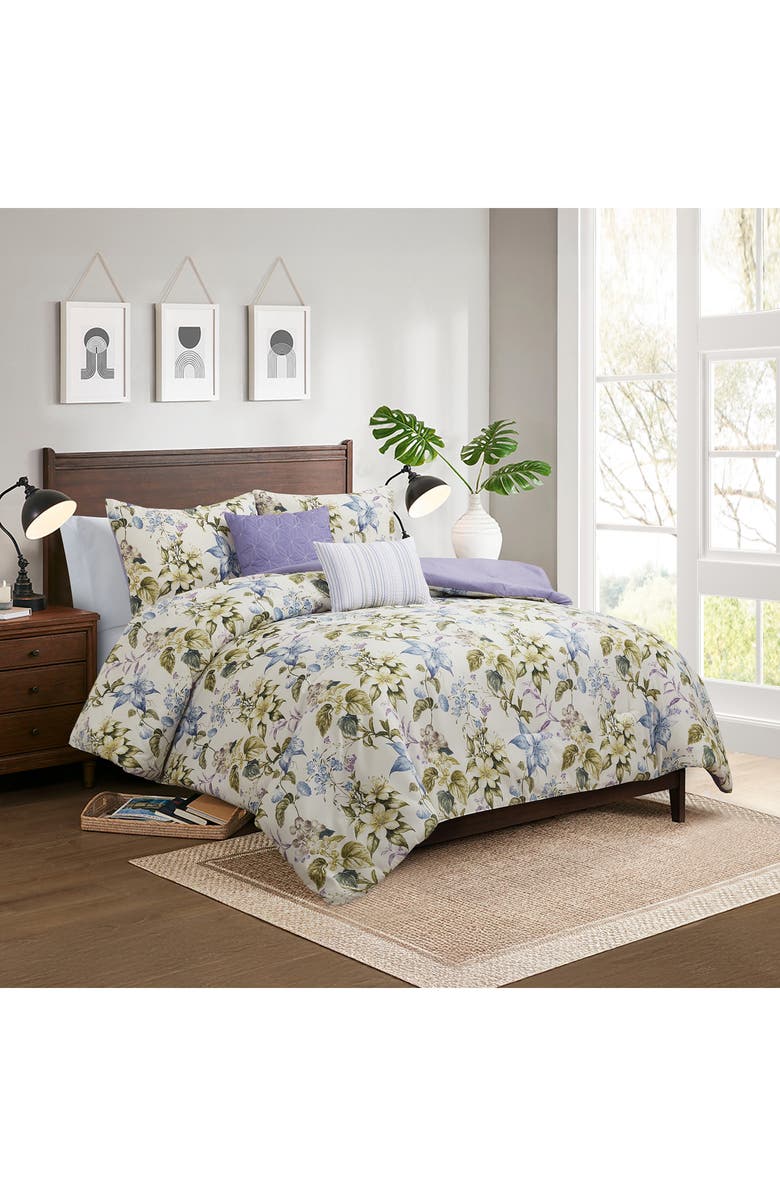 Modern Threads 5-Piece Comforter Set, Main, color, Lilac/ Blue/ Cream
