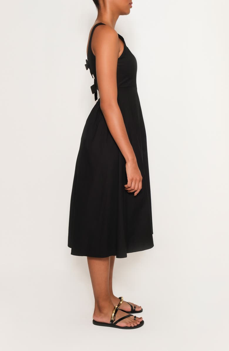The Lulo Project Breeze Stretch Cotton Sundress, Alternate, color, Black