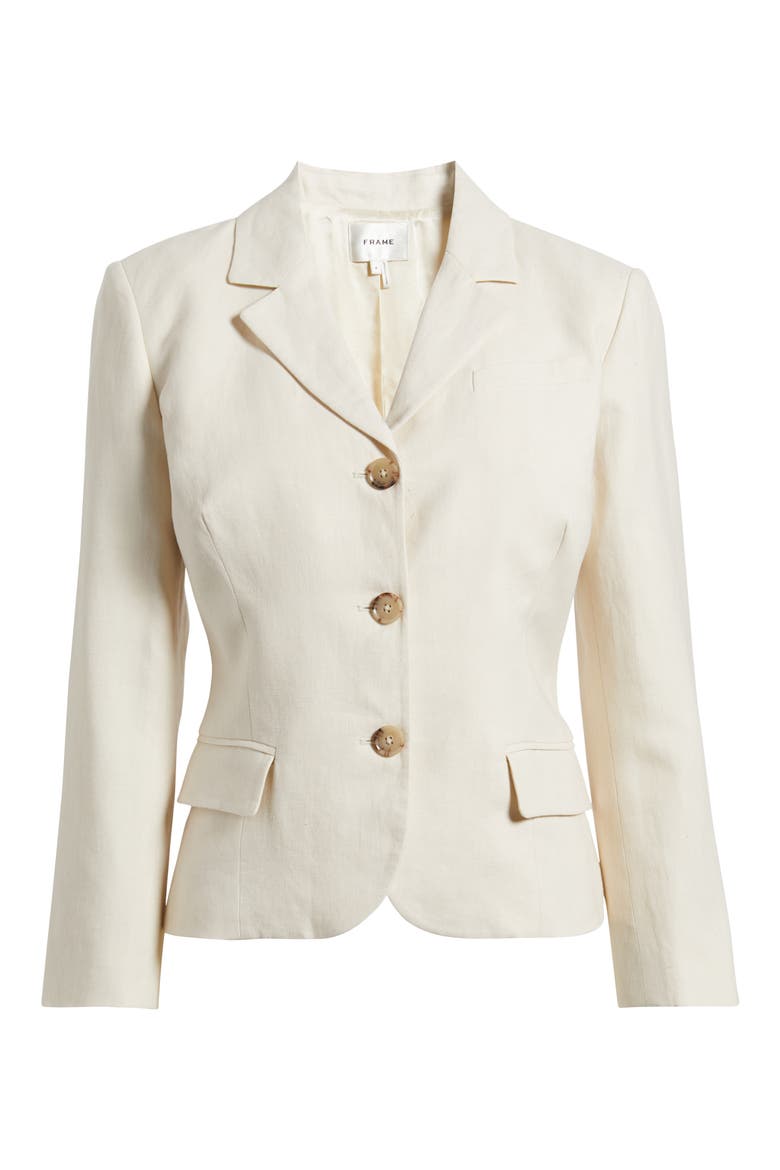 The Smart Linen Blend Blazer, Alternate, color, WHITE
