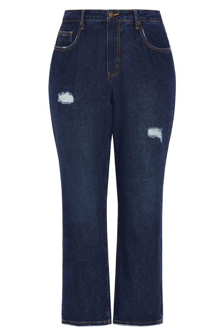 Adelyn High Waist Relaxed Crop Jeans, Alternate, color, DARK DENIM