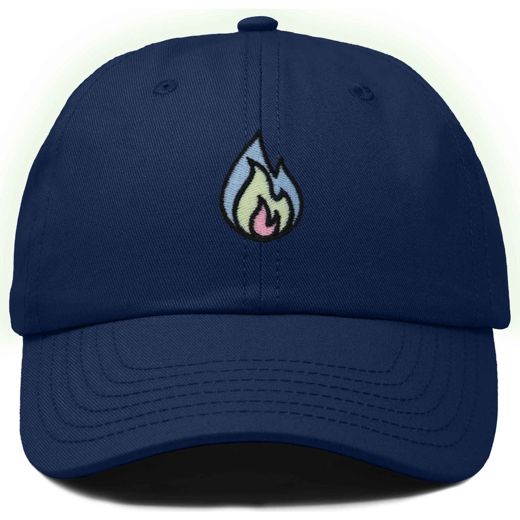 Dalix Fire Dad Hat In Navy Blue