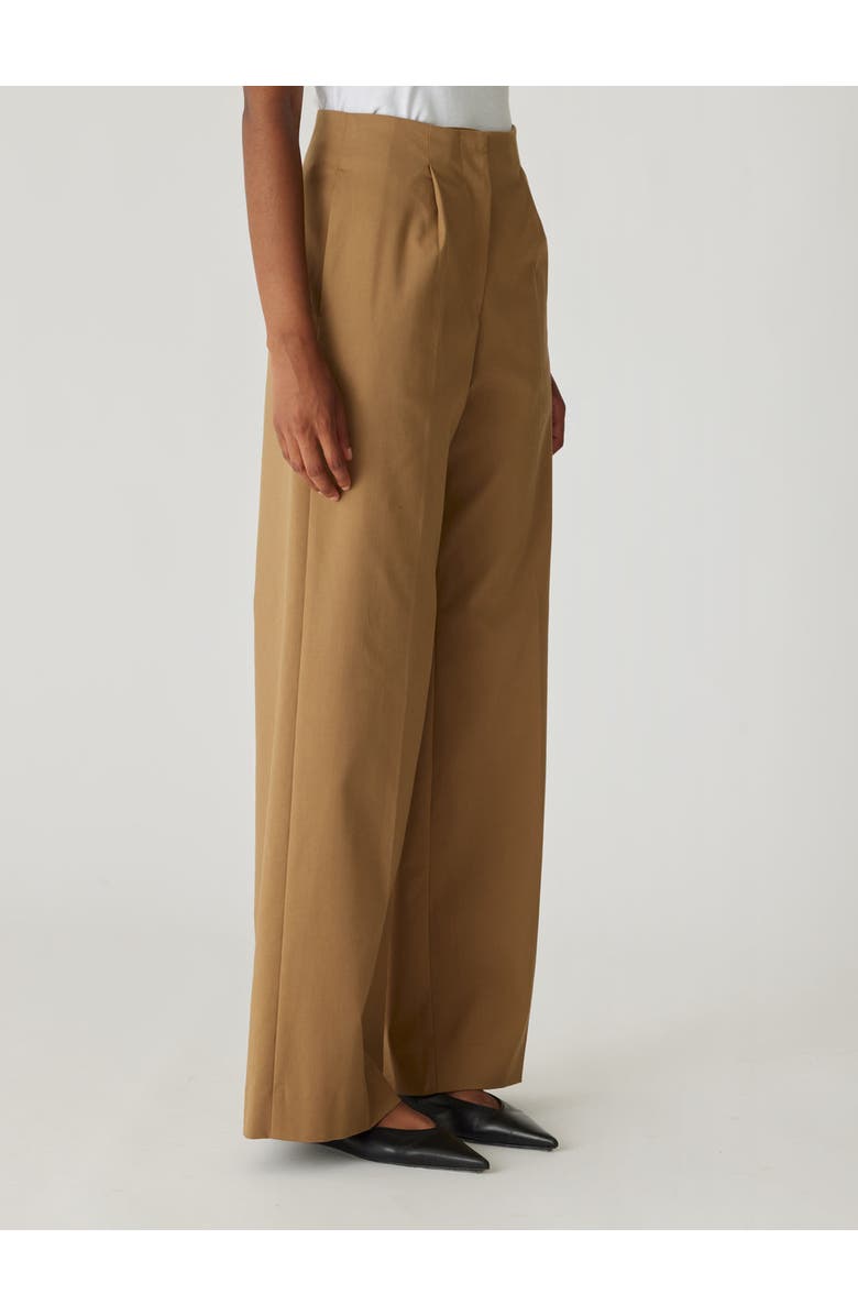 Rebecca Taylor Refined Sateen Wide Leg Cotton Trouser, Alternate, color, Date