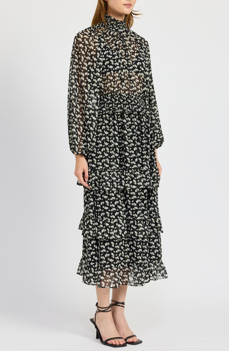 En Saison Genevieve Floral Long Sleeve Tiered Dress, Alternate, color, 