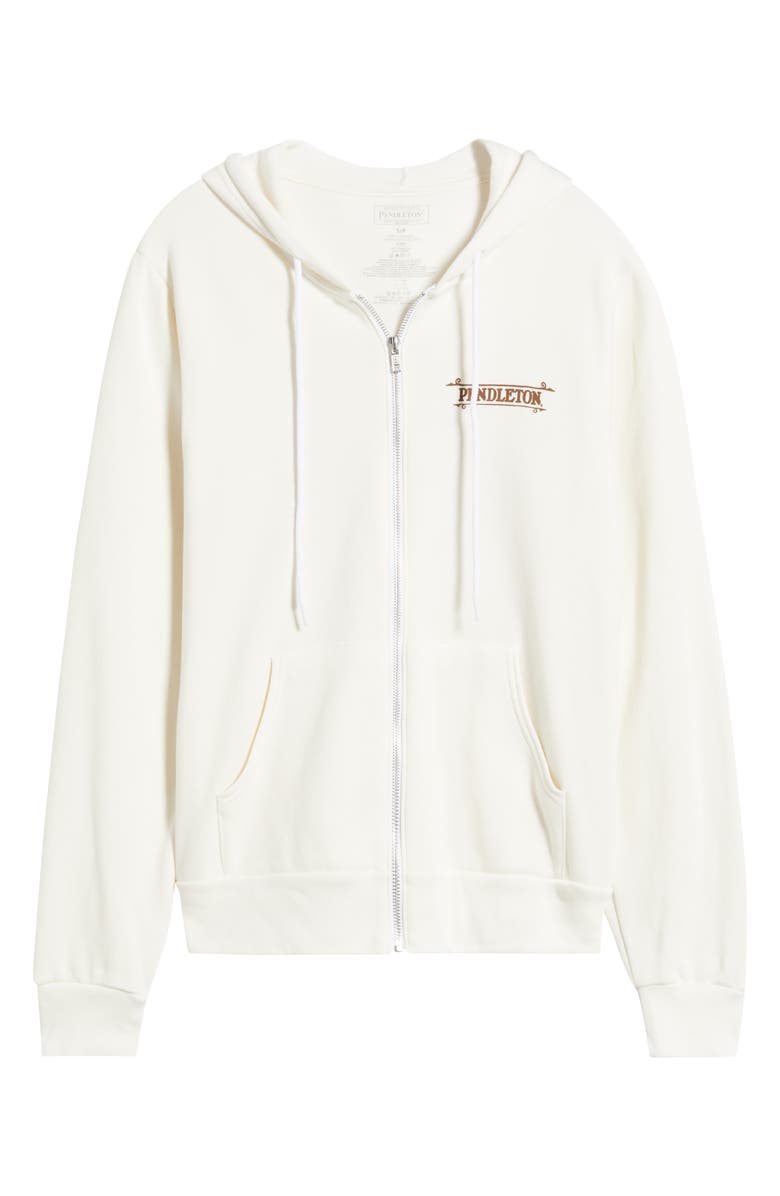 Pendleton Cowgirl Full Zip Graphic Hoodie, Alternate, color, Vintage White