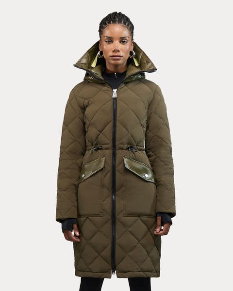 Arly Elongated Hybrid Lightweight Puffer Coat