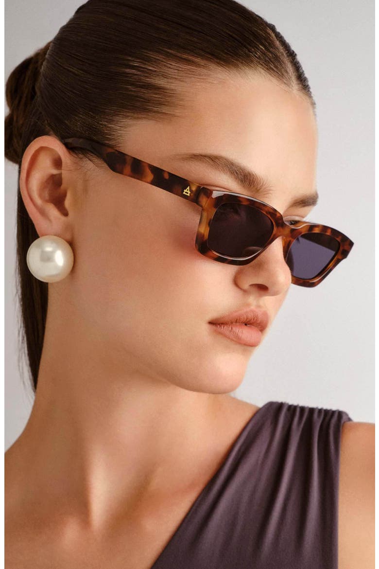 Sculptor 50mm Rectangular Sunglasses, Alternate, color, DARK TORTOISE