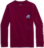 vineyard vines Kids' Sticker Football Helmet Long Sleeve T-Shirt