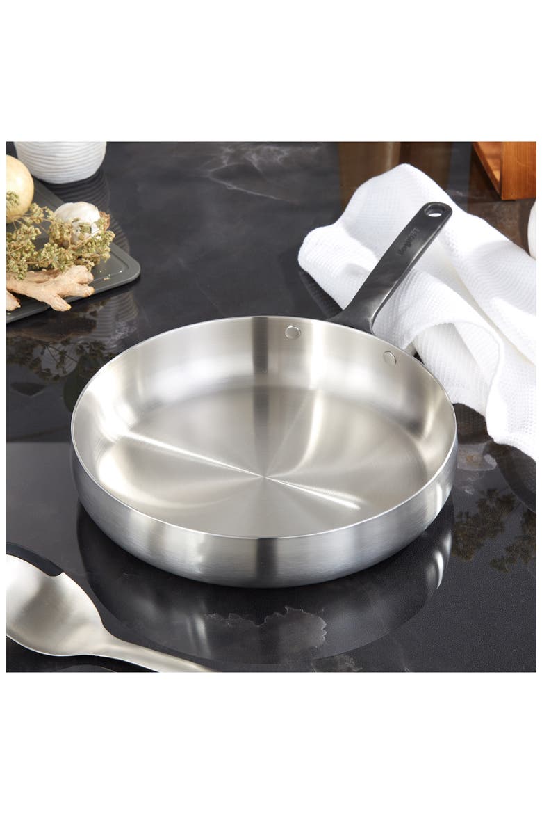 Belly Tri-Ply Stainless Steel Skillet, Alternate, color, SMOKEY BLACK