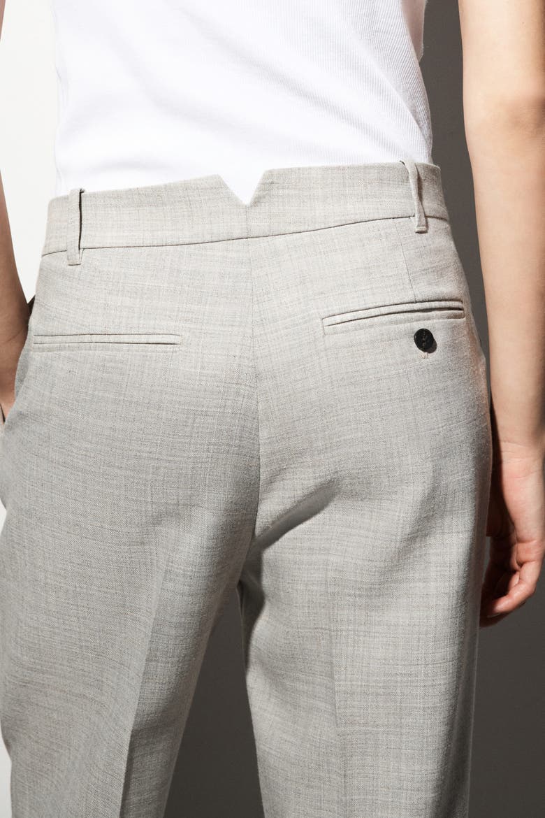 Wool-Blend Straight-Leg Pants, Alternate, color, TAUPE MELANGE