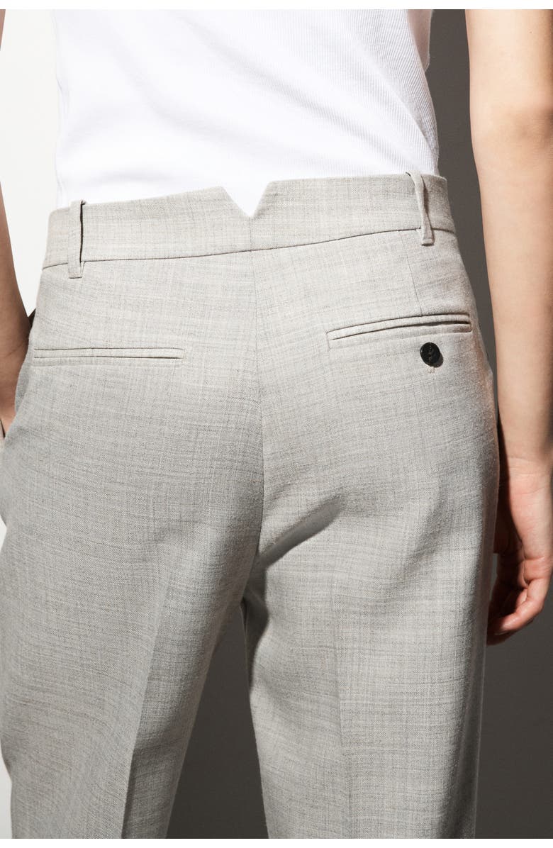 COS Wool-Blend Straight-Leg Pants, Alternate, color, Taupe Melange