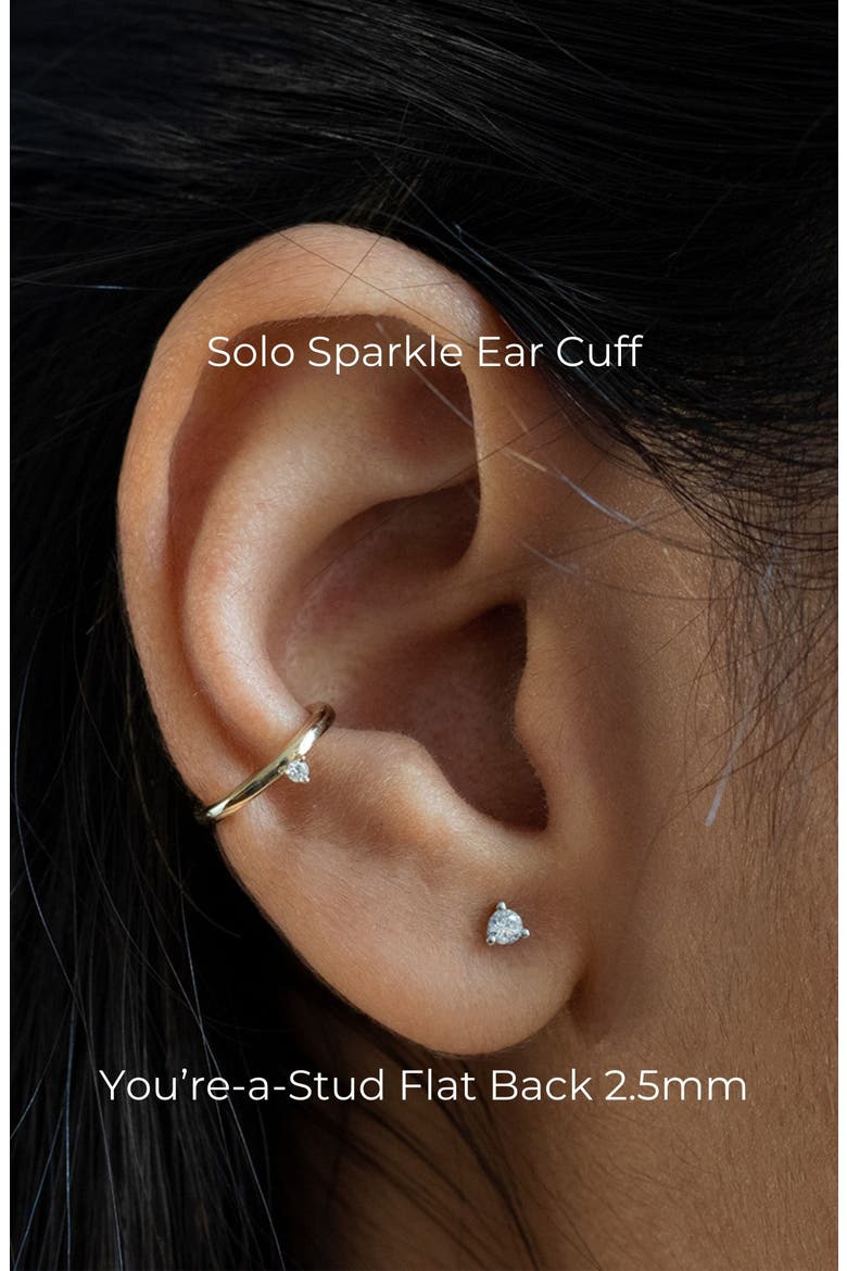 Solo Sparkle Ear Cuff, Alternate, color, Silver