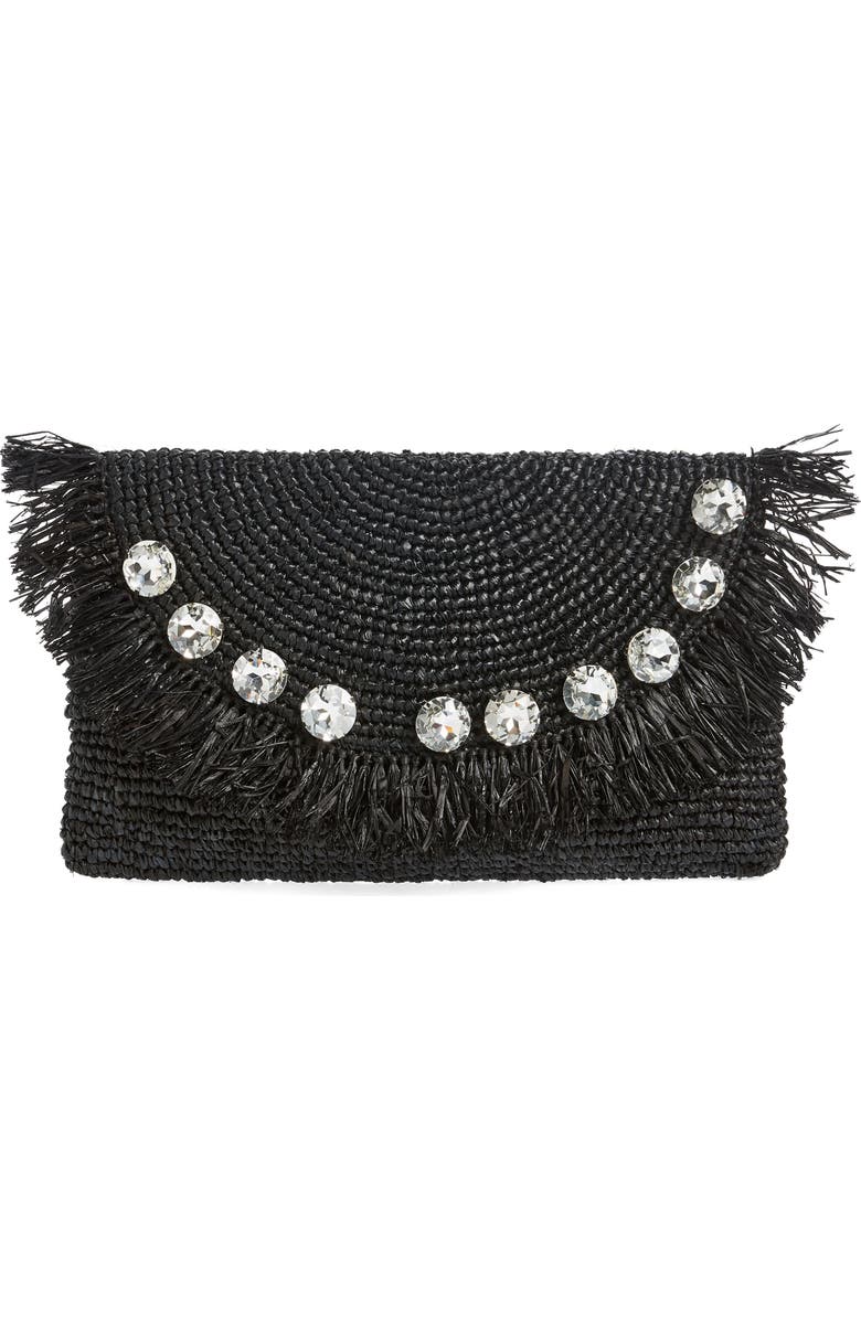 BTB Los Angeles Sera Straw Clutch, Main, color,