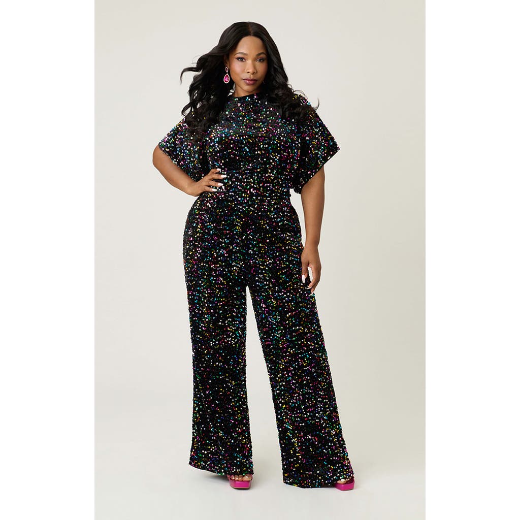 Smak Parlour Plus Size Wide Leg Jumpsuit In Black