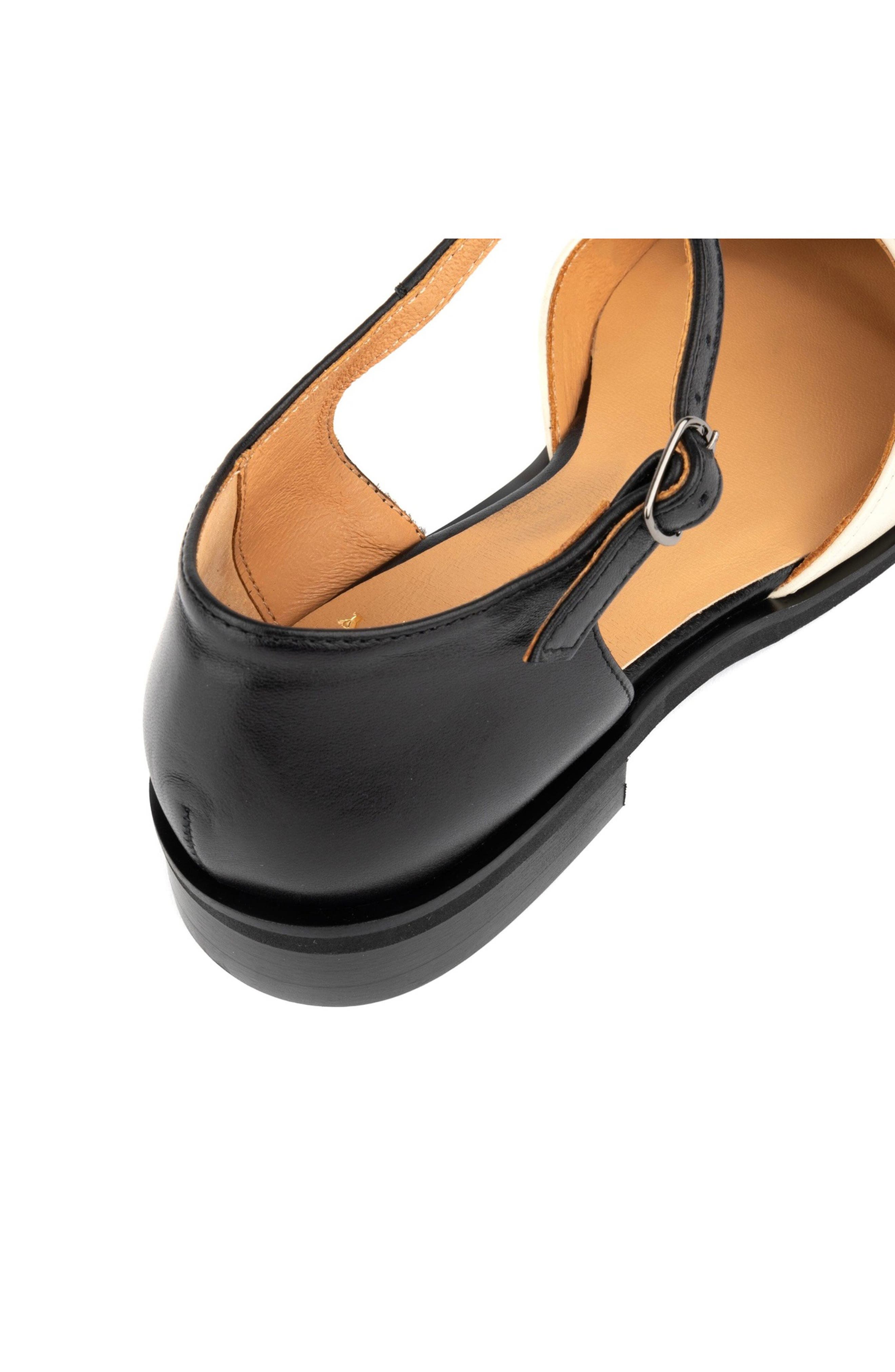 Gigot Ankle Strap Flat, Alternate, color, BLACK