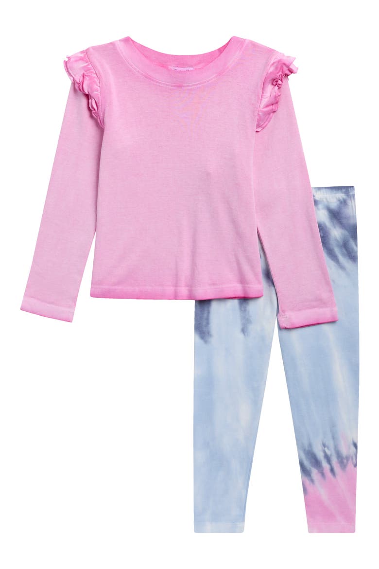Kids' Ruffle Top and Leggings 2-Piece Set, Main, color, STRAWBERRY MOON