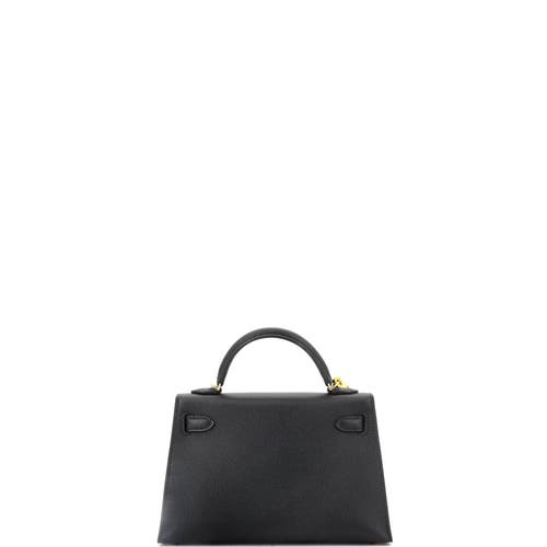Pre-owned Hermes  Hermes Kelly Mini Ii Bag Black Epsom With Gold Hardware 20 In Black